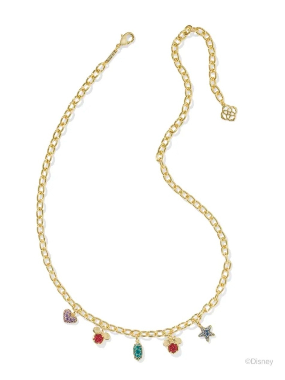 Kendra Scott Disney x Mickey Mouse & Minnie Mouse Charm Necklace LIMITED EDITION